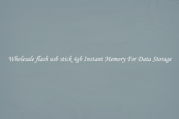 Wholesale flash usb stick 4gb Instant Memory For Data Storage