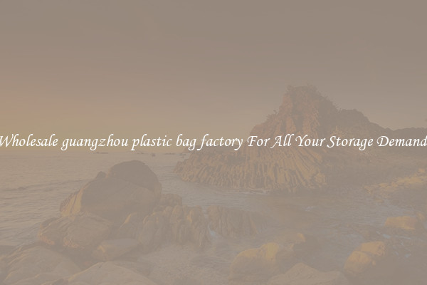 Wholesale guangzhou plastic bag factory For All Your Storage Demands