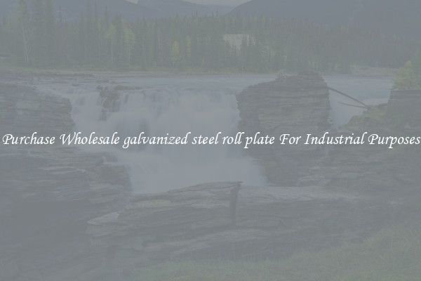 Purchase Wholesale galvanized steel roll plate For Industrial Purposes