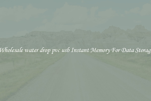 Wholesale water drop pvc usb Instant Memory For Data Storage