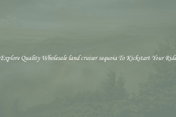 Explore Quality Wholesale land cruiser sequoia To Kickstart Your Ride