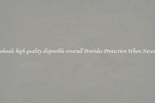 Wholesale high quality disposible coverall Provides Protection When Necessary