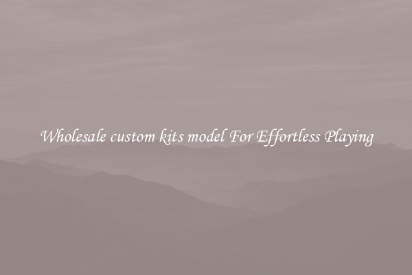 Wholesale custom kits model For Effortless Playing